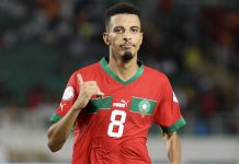 عز الدين أوناحي يتوج بجائزة أفضل لاعب في مباراة المغرب وتنزانيا