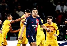 برشلونة يهزم باريس سان جيرمان في عقر داره بدوري الأبطال