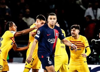 برشلونة يهزم باريس سان جيرمان في عقر داره بدوري الأبطال