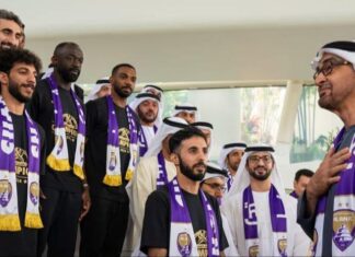 بالصور ..رئيس دولة الإمارات يستقبل فريق العين «بطل آسيا»