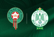 الجامعة الملكية المغربية لكرة القدم تهنئ الرجاء بعد تتويجه بلقب البطولة الاحترافية