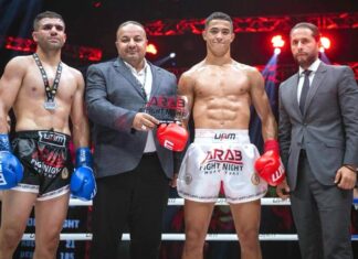 مصارع مغربي يتألق في ليلة القتال للمواي طاي بمدينة أبوظبي