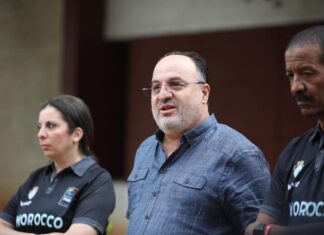 بالصور.. رئيس جامعة كرة السلة يستقبل المنتخبات الوطنية المشاركة في الأفرو باسكيط