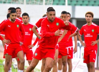 المنتخب المغربي يجري آخر حصة تدريبية استعدادا لمواجهة الغابون