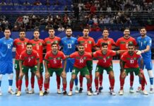 التشكيلة الرسمية لأسود القاعة ضد المنتخب البرتغالي في مونديال الفوتسال بأوزبكستان