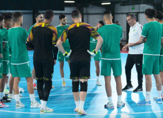 حصة تدريبية لمنتخب “الفوتسال” استعدادا لمواجهة البرتغال