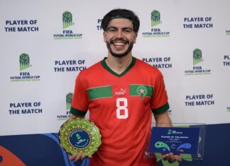 سفيان الشعرواي أفضل لاعب في مباراة المغرب وإيران
