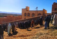 تشييع جثمان عبد العزيز برادة في إقليم تنغير