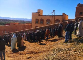 تشييع جثمان عبد العزيز برادة في إقليم تنغير