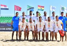 أسود الكرة الشاطئية يسحقون منتخب غانا بخماسية