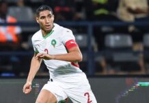 أشرف حكيمي يتواجد في القائمة النهائية لجائزة أفضل لاعب إفريقي لسنة 2024