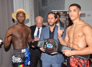 البطلان المغربيان ياسين محسون وحمزة رشيد يفوزان بلقبيهما في بطولة إفريقيا للمنظمة العالمية للمواي طاي الاحترافية WMC