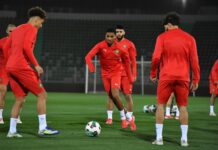 حصة تدريبية أخيرة للمنتخب المغربي قبل لقاء النيجر