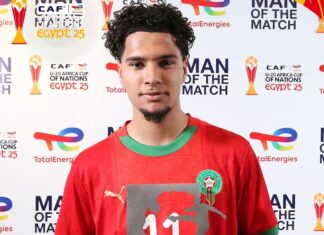 إلياس بومسعودي أفضل لاعب في مباراة المغرب وسيراليون