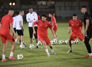 الأشبال يخوضون آخر حصة تدريبية قبل لقاء مصر في نصف نهائي “الكان”