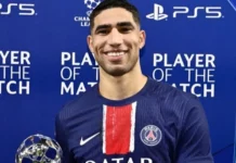 أشرف حكيمي أفضل لاعب في مباراة سان جيرمان وآرسنال