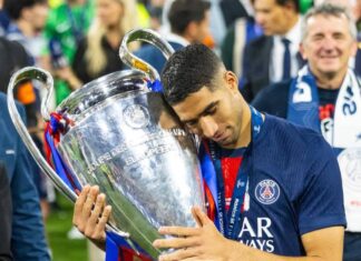 أشرف حكيمي ضمن التشكيلة المثالية لمسابقة دوري أبطال أوروبا