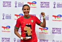 عزيزة رباح أفضل لاعبة في مباراة المغرب والسنغال