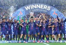حكيمي يتوج رفقة سان جيرمان بلقب السوبر الأوروبي