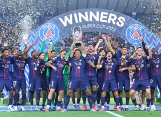 حكيمي يتوج رفقة سان جيرمان بلقب السوبر الأوروبي