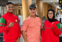 أميمة بلوراث وعبد العالي الزاهيدي يتوجهان صوب مدينة تشونغدو الصينية للمشاركة ضمن منافسات الألعاب العالمية