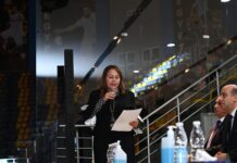 بالصور ..بشرى حجيج تشيد بحسن تنظيم بطولة إفريقيا لشباب الكرة الطائرة وتشكر القيادة المصرية