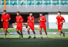 أول حصة تدريبية للوداد الرياضي بأكرا