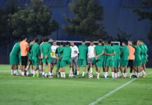 حصة تدريبية للمنتخب المغربي أمام وسائل الإعلام