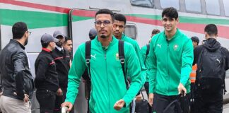 بعثة المنتخب المغربي تصل إلى مدينة طنجة