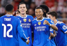 ريال مدريد يفوز على أولمبياكوس بـ”سوبر هاتريك” مبابي