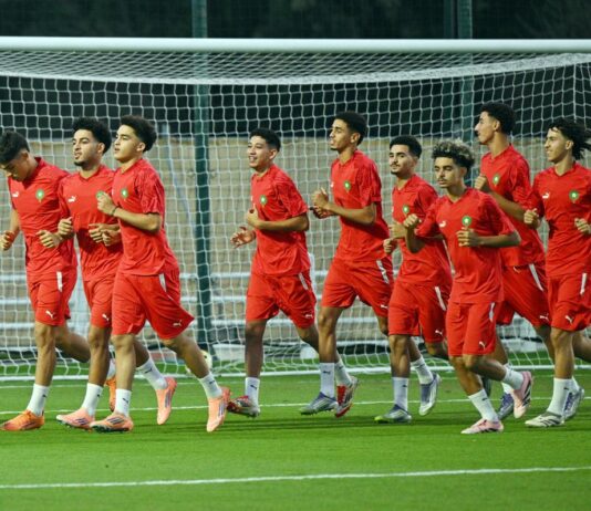 المنتخب المغربي يستعدون لمواجهة مالي في ثمن نهائي مونديال الناشئين