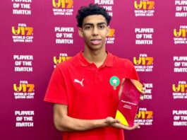 شعيب بلعروش أفضل لاعب في مباراة المغرب وأمريكا