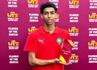 شعيب بلعروش أفضل لاعب في مباراة المغرب وأمريكا