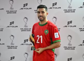 كريم البركاوي أفضل لاعب في مباراة المغرب وجزر القمر