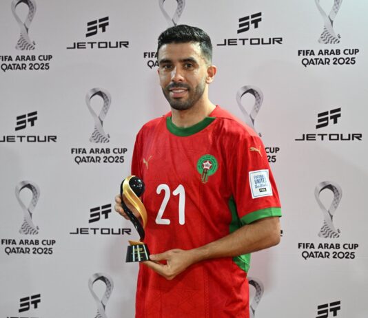 كريم البركاوي أفضل لاعب في مباراة المغرب وجزر القمر
