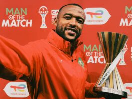 أيوب الكعبي أفضل لاعب في مباراة المغرب وزامبيا