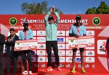 بالصور تألق مغربي كيني في سباق نصف مارطون تامنصورت الدولي