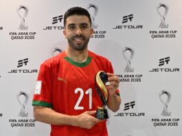 كريم البركاوي أفضل لاعب في مباراة المغرب والسعودية