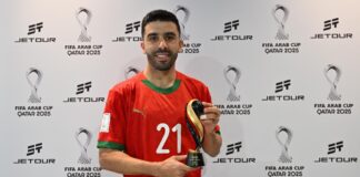 كريم البركاوي أفضل لاعب في مباراة المغرب والسعودية