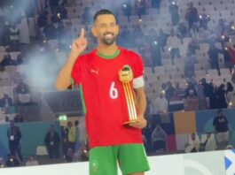 محمد ربيع حريمات يتوج بجائزة أفضل لاعب في كأس العرب