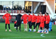 المنتخب المغربي يختتم استعداداته لمباراته أمام الكاميرون