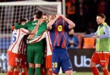 برشلونة يودع كأس ملك إسبانيا رغم فوزه على أتلتيكو مدريد