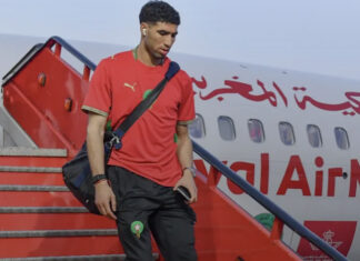 بعثة المنتخب المغربي تصل إلى إسبانيا استعدادا لمواجهة الإكوادور
