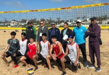 بالصور ..مواهب كرة الطائرة الشاطئية تتألق في الجمنزياد الوطني المدرسي