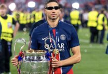 حكيمي يتوج بلقب دوري أبطال أوروبا رفقة سان جيرمان للمرة الثانية تواليا