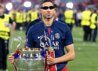 حكيمي يتوج بلقب دوري أبطال أوروبا رفقة سان جيرمان للمرة الثانية تواليا