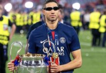 حكيمي يتوج بلقب دوري أبطال أوروبا رفقة سان جيرمان للمرة الثانية تواليا