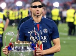 حكيمي يتوج بلقب دوري أبطال أوروبا رفقة سان جيرمان للمرة الثانية تواليا