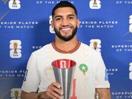 إسماعيل الصيباري أفضل لاعب في مباراة المغرب واسكتلندا