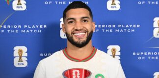 إسماعيل الصيباري أفضل لاعب في مباراة المغرب واسكتلندا